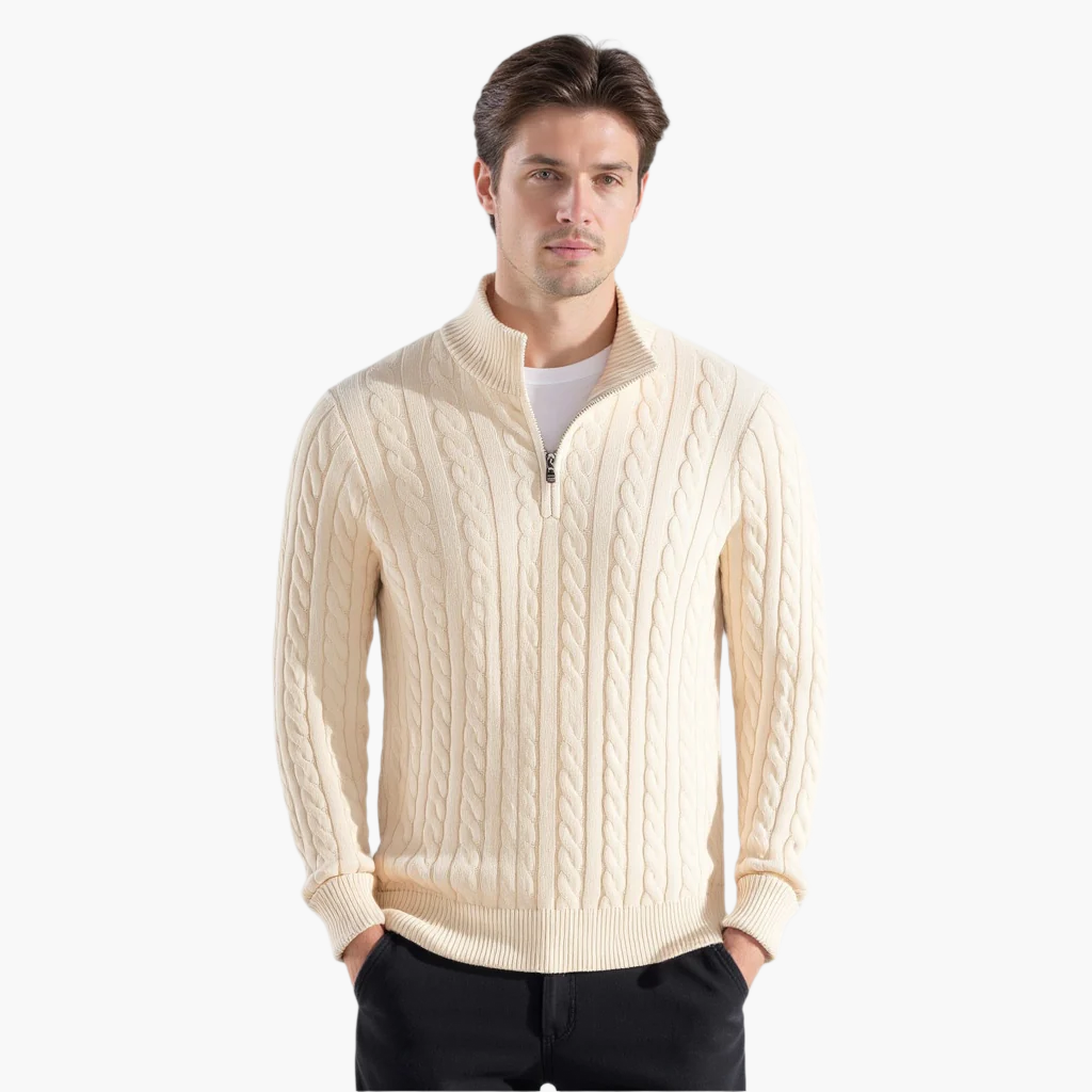 Myles | Zipped Cable Sweater
