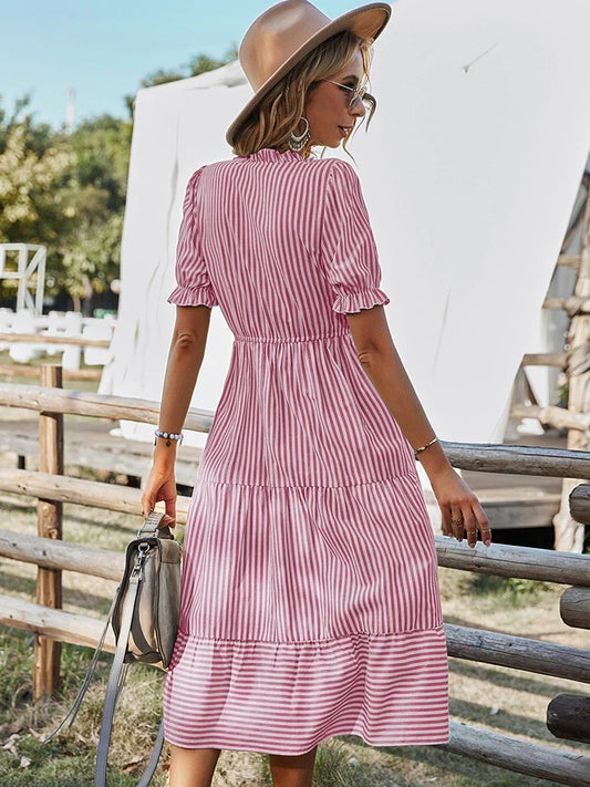 Harper | Striped Tassel Midi