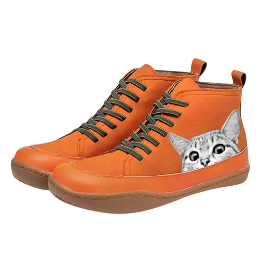 Vera | Leather Ankle Boots for Cat Lovers