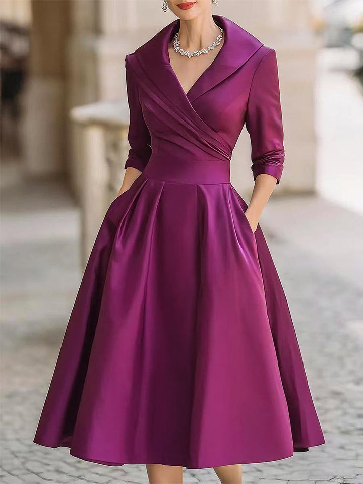 Gracie | Midi Satin Dress