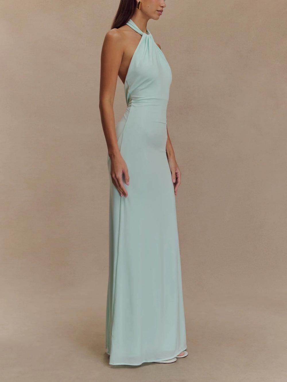 Lydia | Curvy Silk Dress with Halter