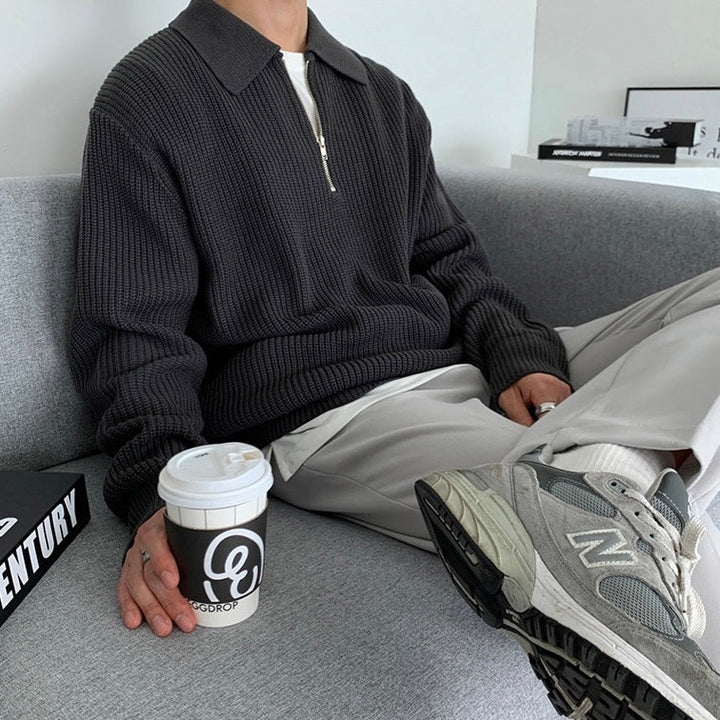 Alex | Sweater with a Collar and Zipper