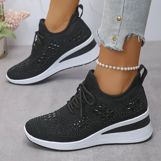 Hannah | Orthopedic Sneakers with Sparkling Rhinestones
