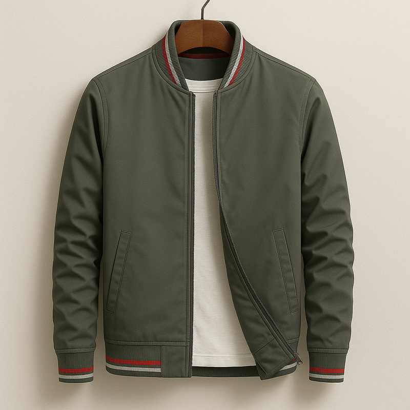 Rufus | Elegant Striped Bomber Jacket