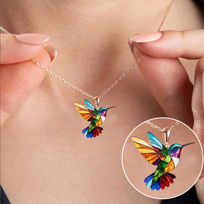 Alaina | Elegant and Colorful Hummingbird Necklace