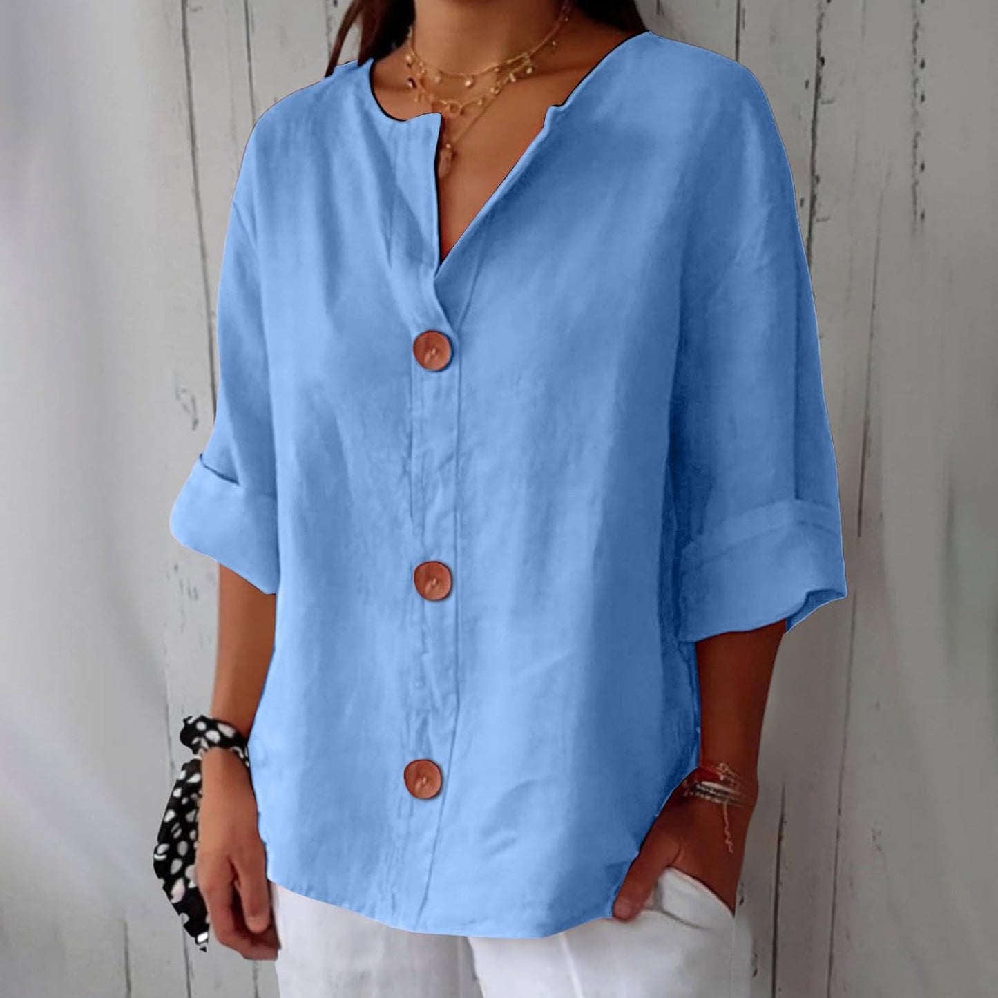 Ruby | Casual Linen Blouse
