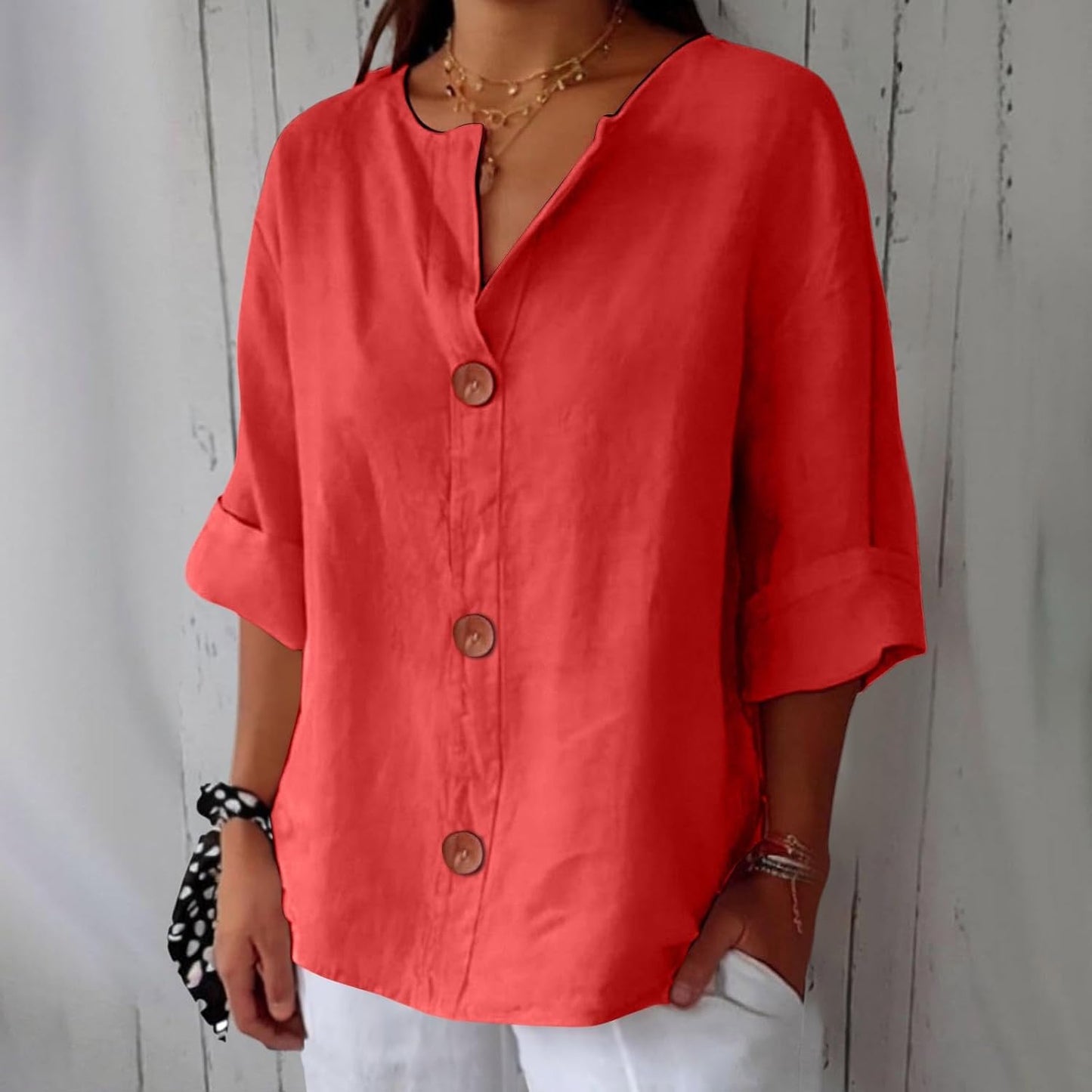 Ruby | Casual Linen Blouse