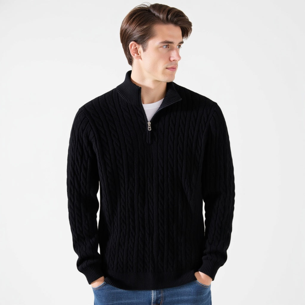 Myles | Zipped Cable Sweater