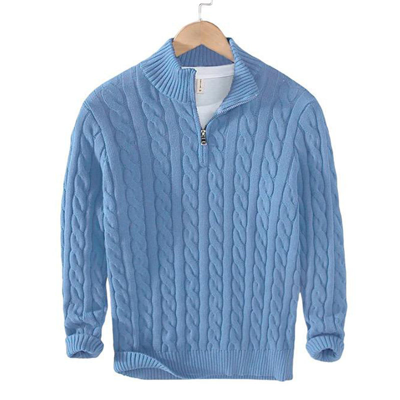 Jordan | Cable Knit Sweater with Zipper