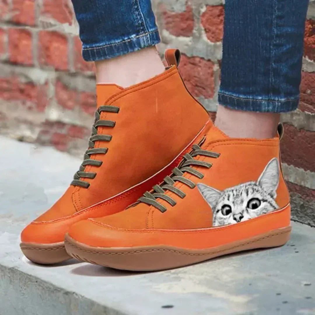 Vera | Leather Ankle Boots for Cat Lovers
