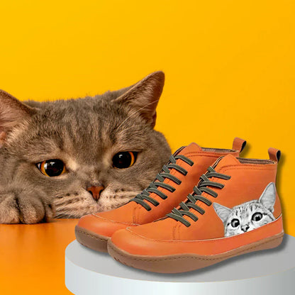 Vera | Leather Ankle Boots for Cat Lovers