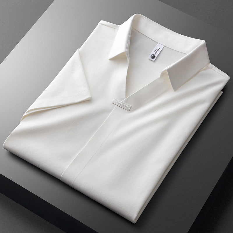 Joshua | Cotton Polo Shirt with Silk