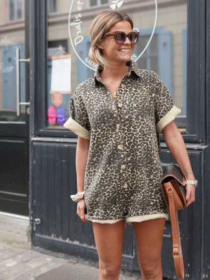 Jessie | Shirt Dress with Leopard Print