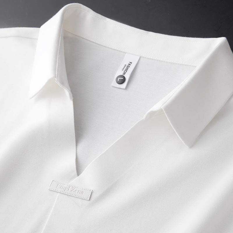 Joshua | Cotton Polo Shirt with Silk