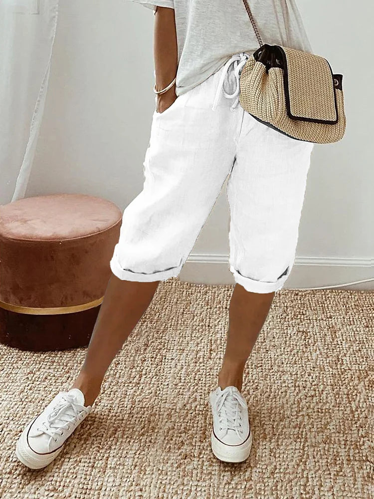 Jasmine | Licht Cotton-Linen Shorts