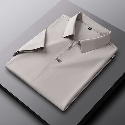 Joshua | Cotton Polo Shirt with Silk