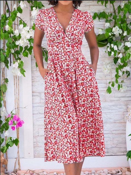 Alexa | Button-Front Midi Dress