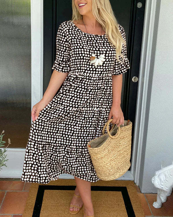 Mabel | Relaxed Tiered Midi Dress