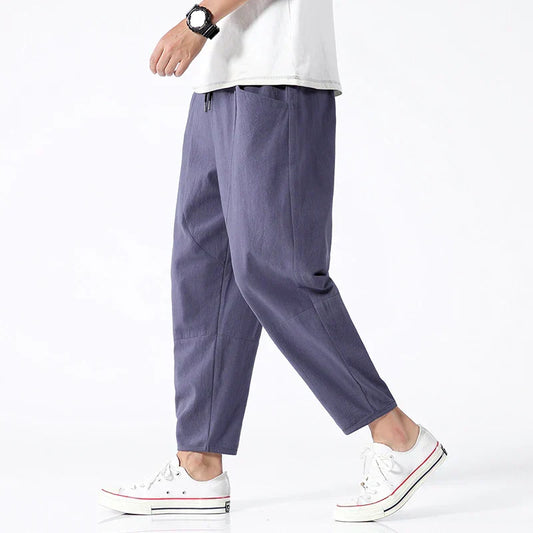 Victor | Cropped Linen Pants