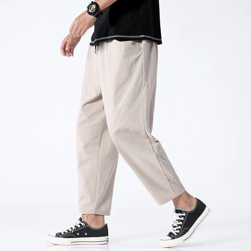 Abram | Cropped Linen Pants