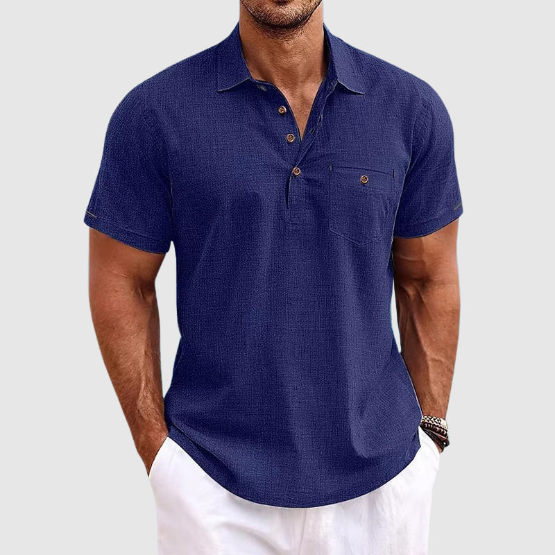 Gabriel | Linen Polo Shirt