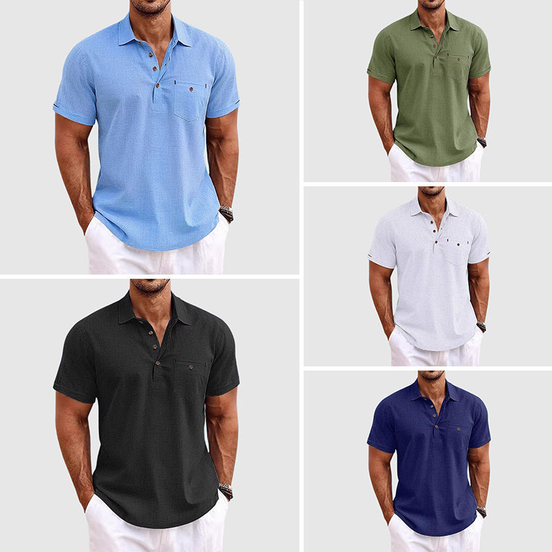 Gabriel | Linen Polo Shirt