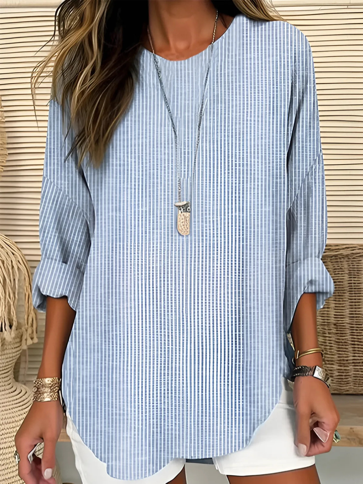 Adriana | Relaxed Striped Tunic Top