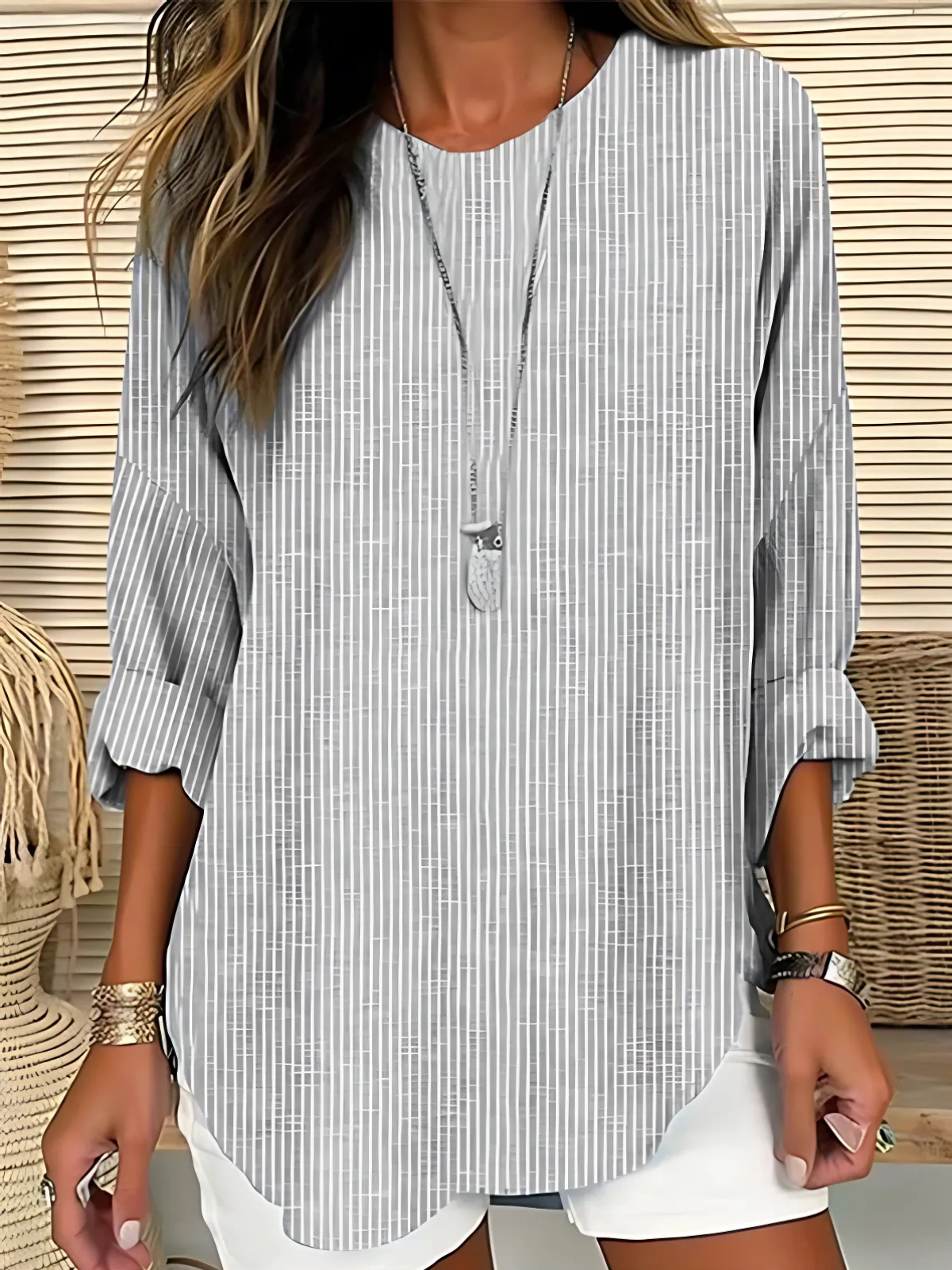 Adriana | Relaxed Striped Tunic Top