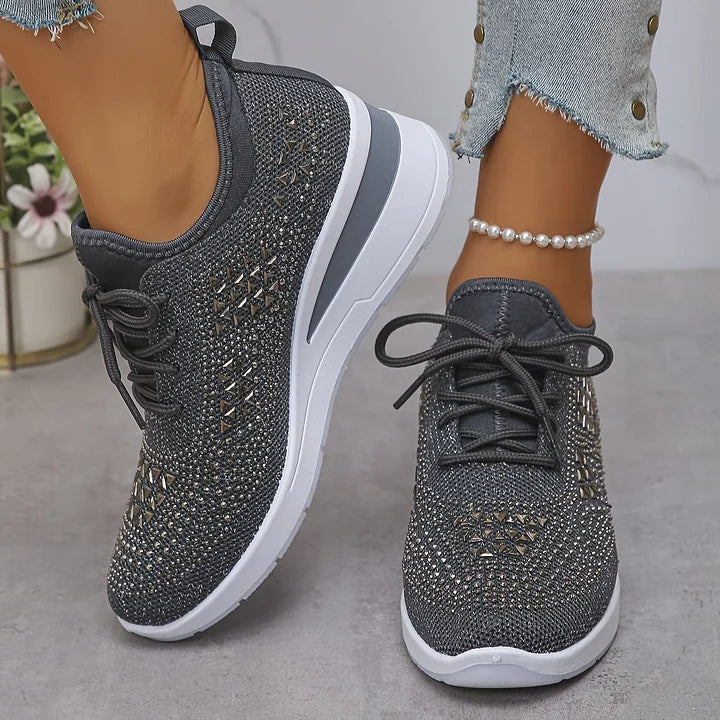 Hannah | Orthopedic Sneakers with Sparkling Rhinestones