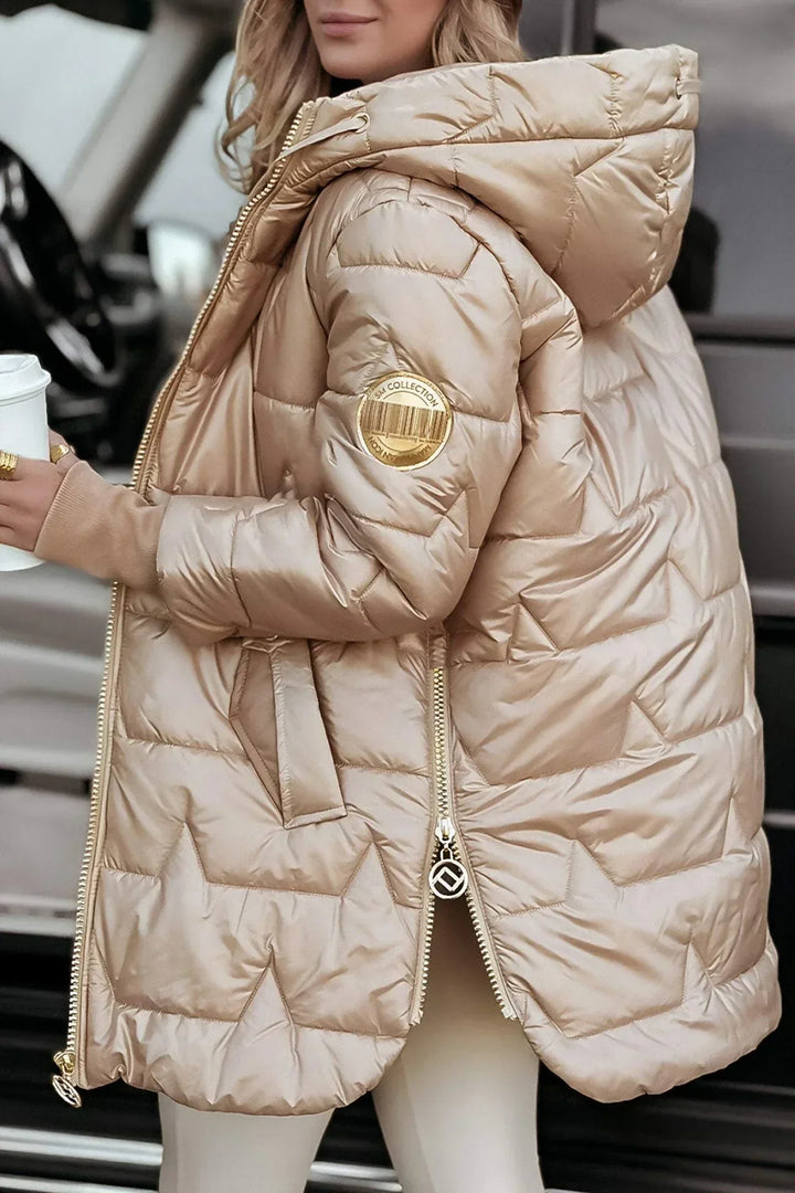 Samantha | Elegant Coat with Hood and Padding