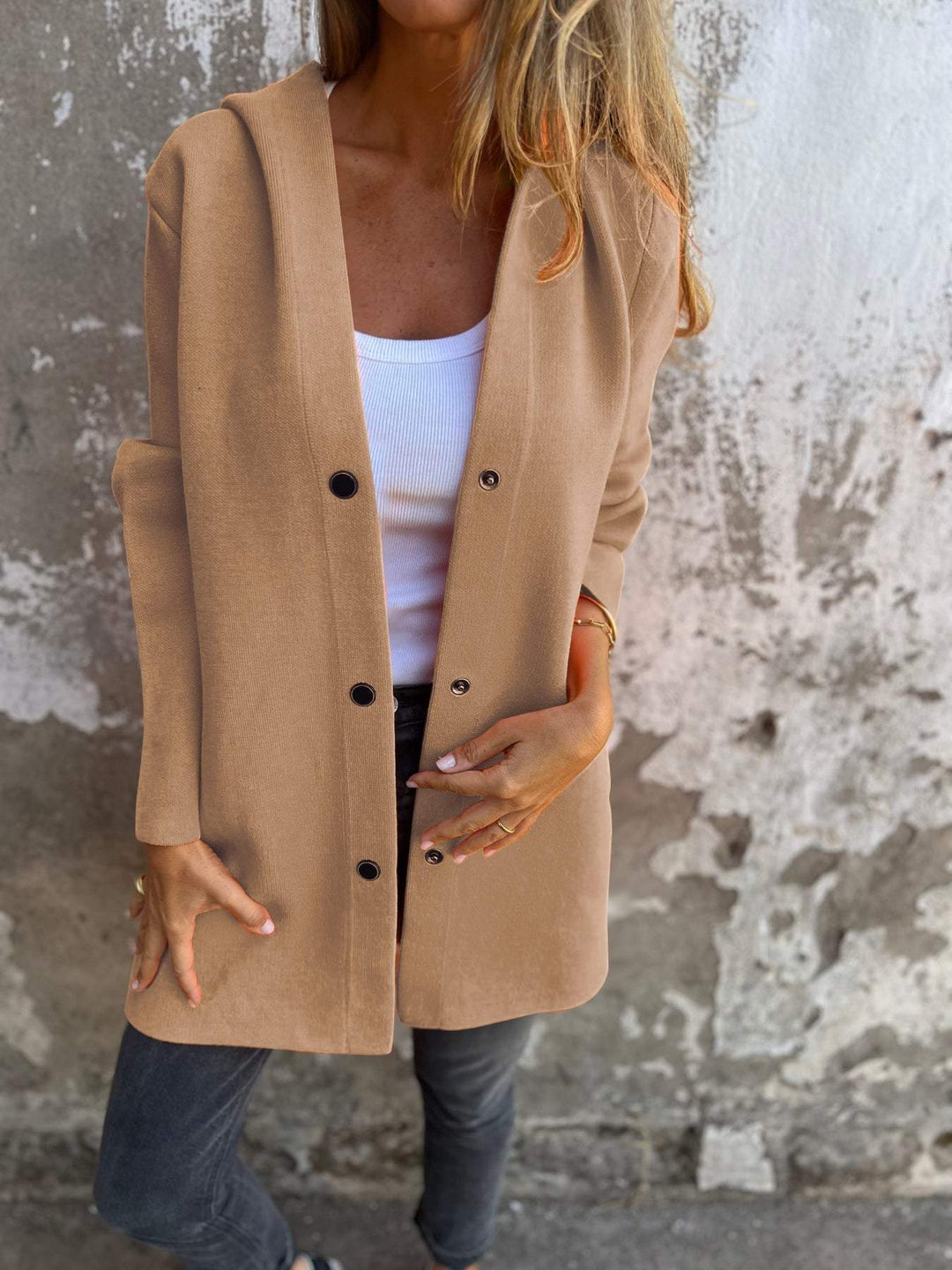 Savannah | Casual Hoodie Jacket with Buttons
