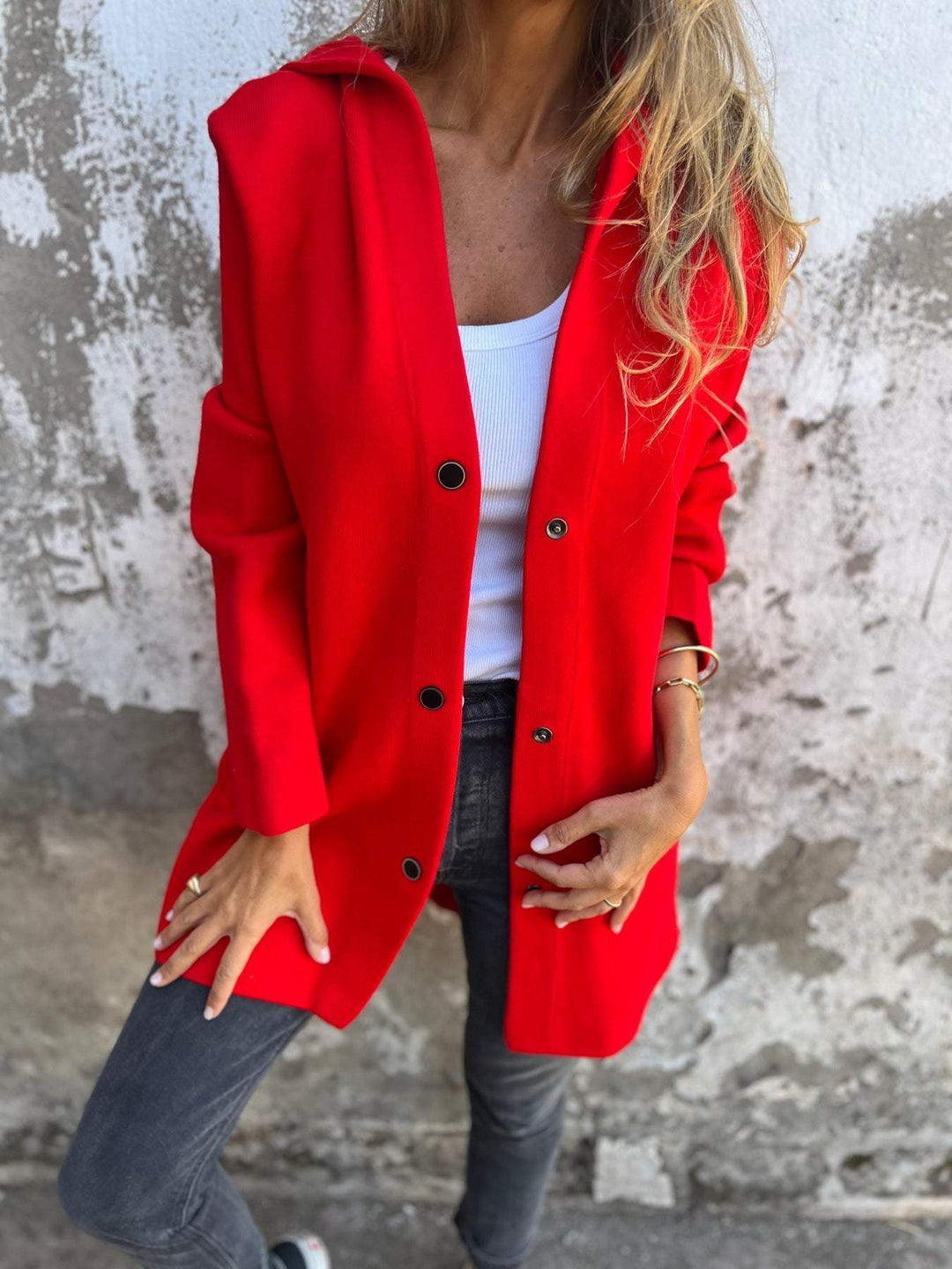 Savannah | Casual Hoodie Jacket with Buttons