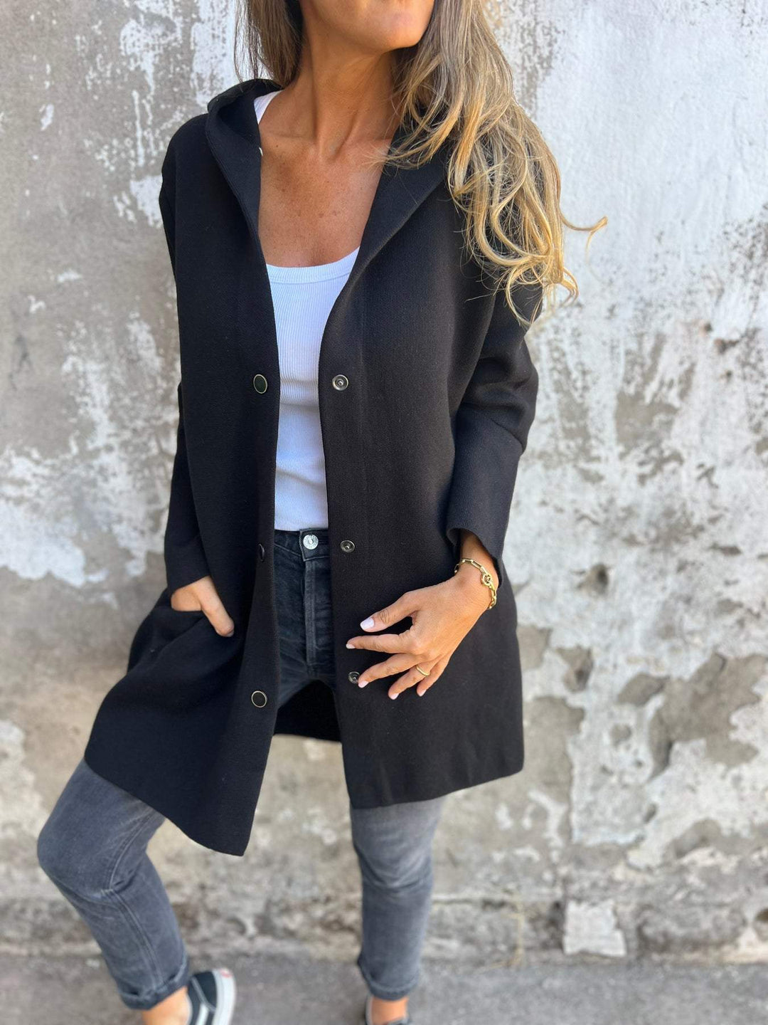 Savannah | Casual Hoodie Jacket with Buttons