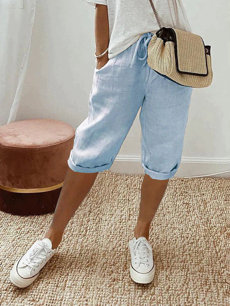 Jasmine | Licht Cotton-Linen Shorts