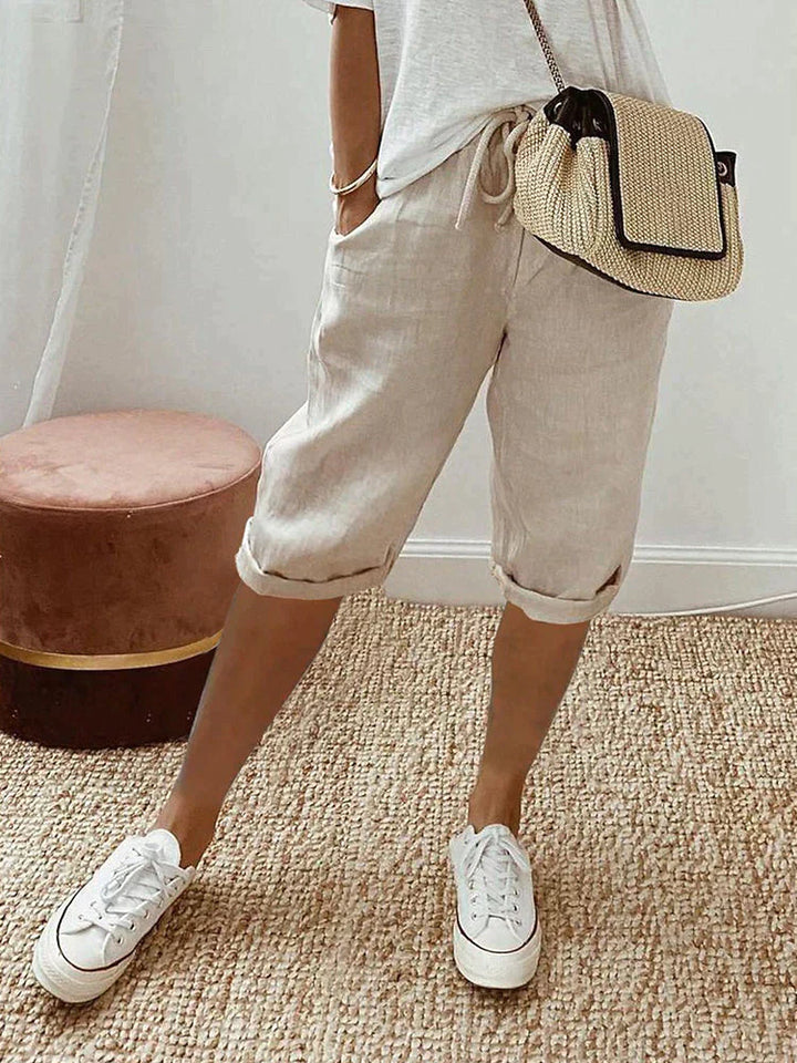 Jasmine | Licht Cotton-Linen Shorts